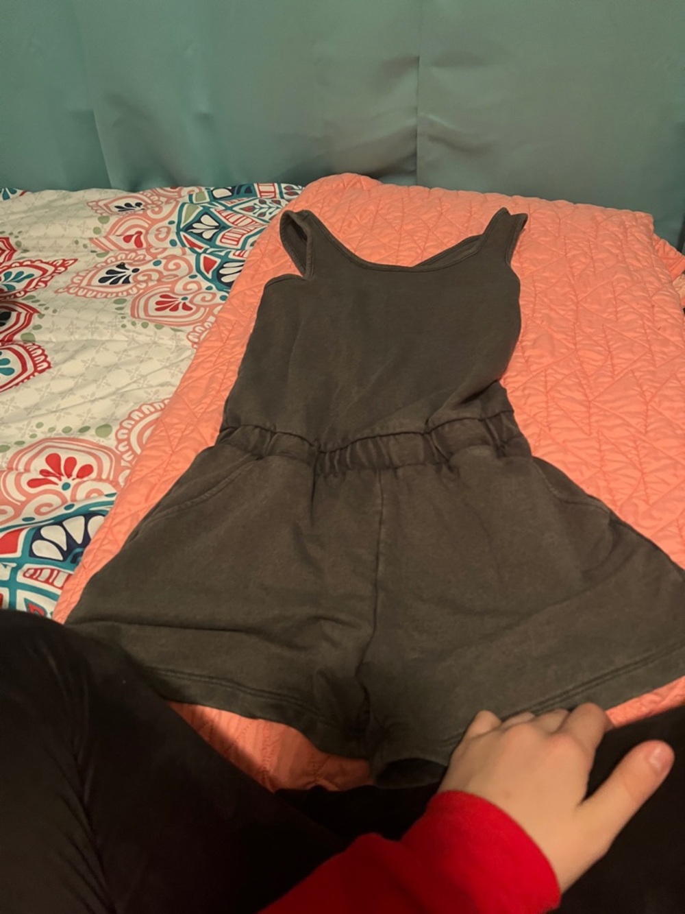 More Than Magic Charcoal Tank Romper